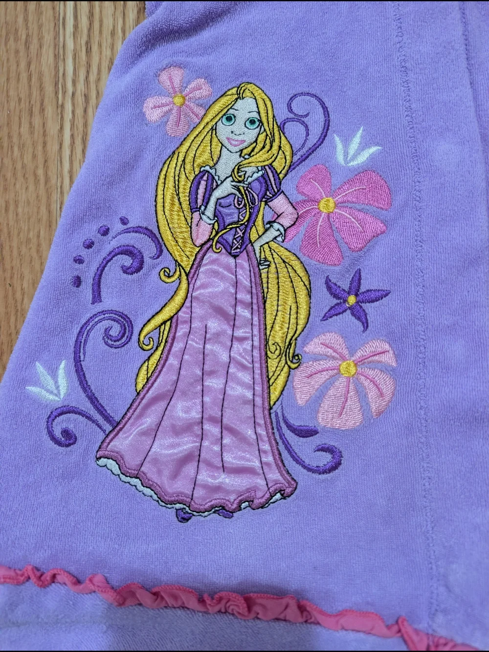 Disney Rapunzel Hooded Towel Swim Cover-up 5/6